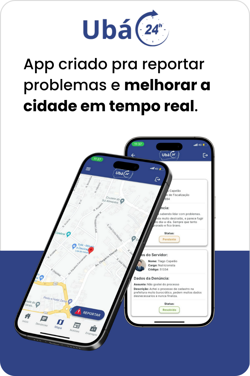Ubá 24h — aplicativo de serviços urbanos