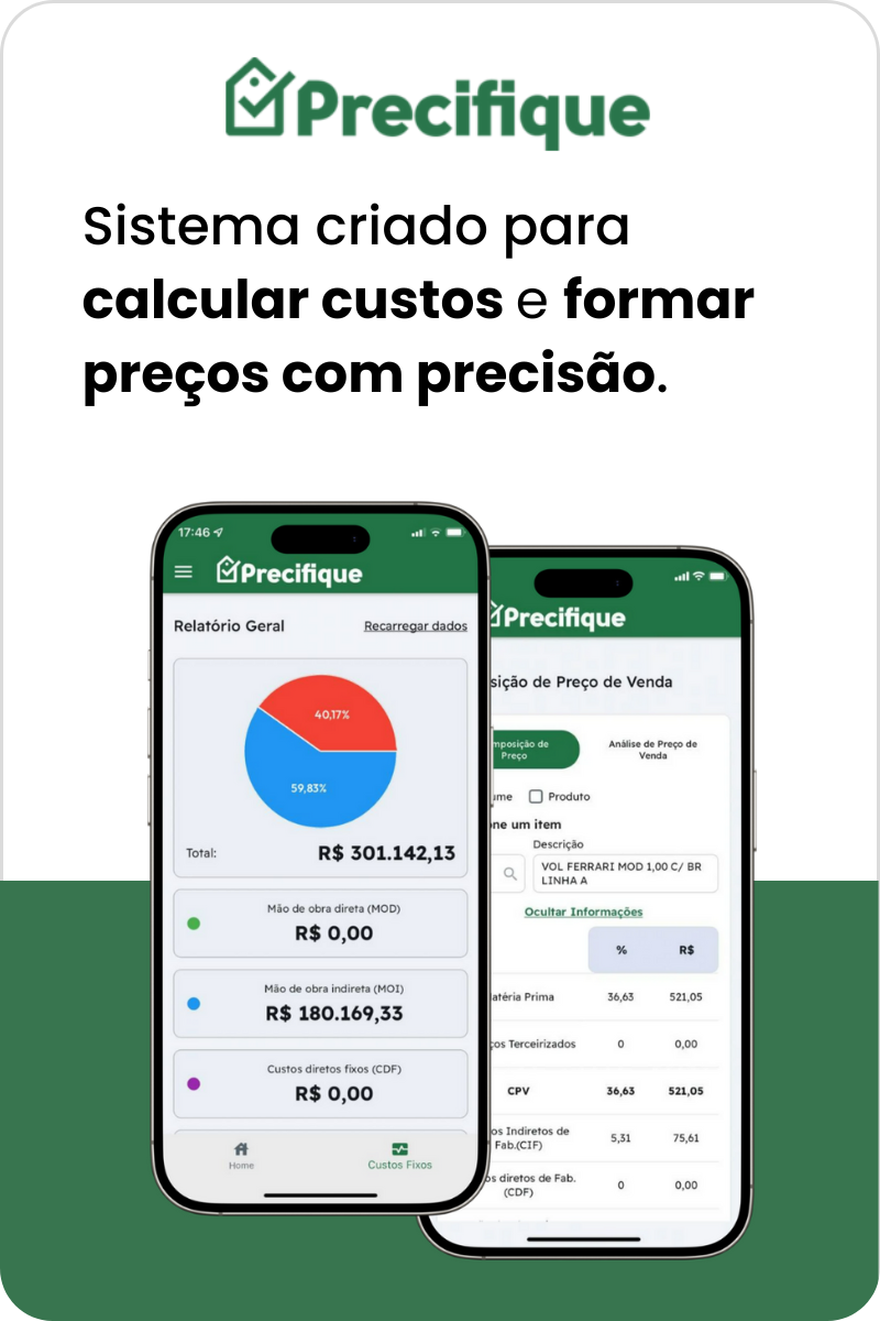 Precifique — cálculo de custos e formação de preços
