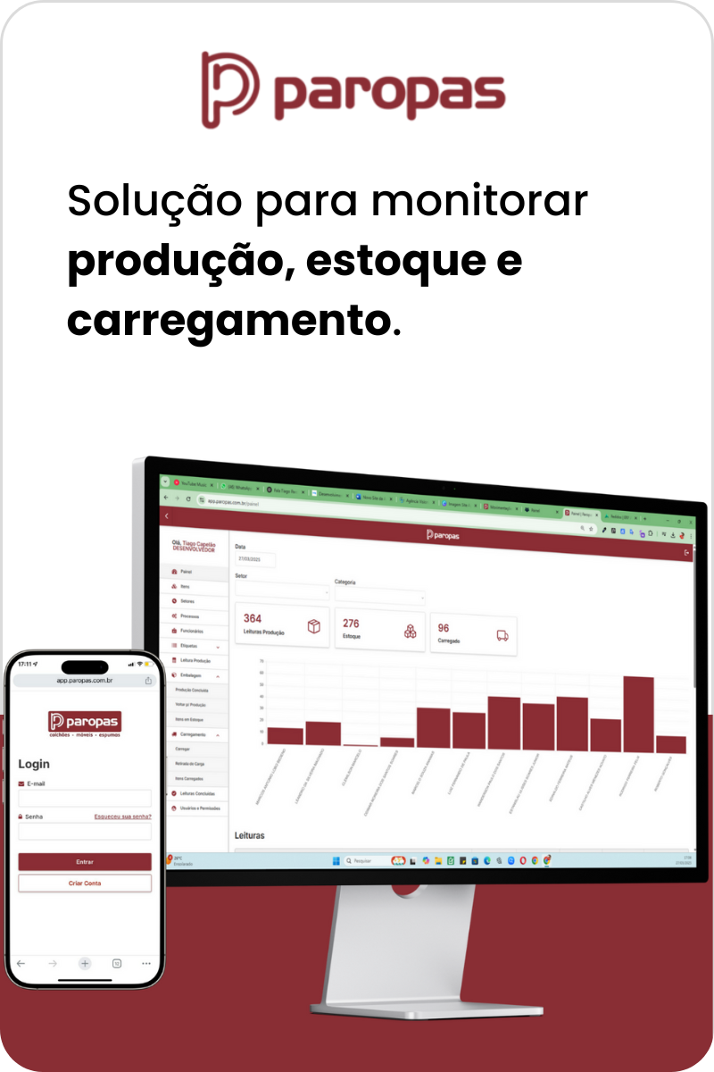 Paropas — produção, estoque e carregamento