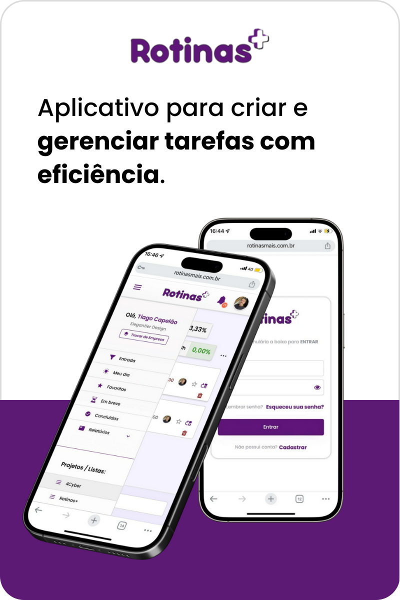 Rotinas+ — gestão de tarefas